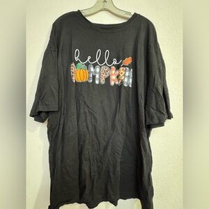 Black 'Hello Pumpkin' Graphic T-Shirt